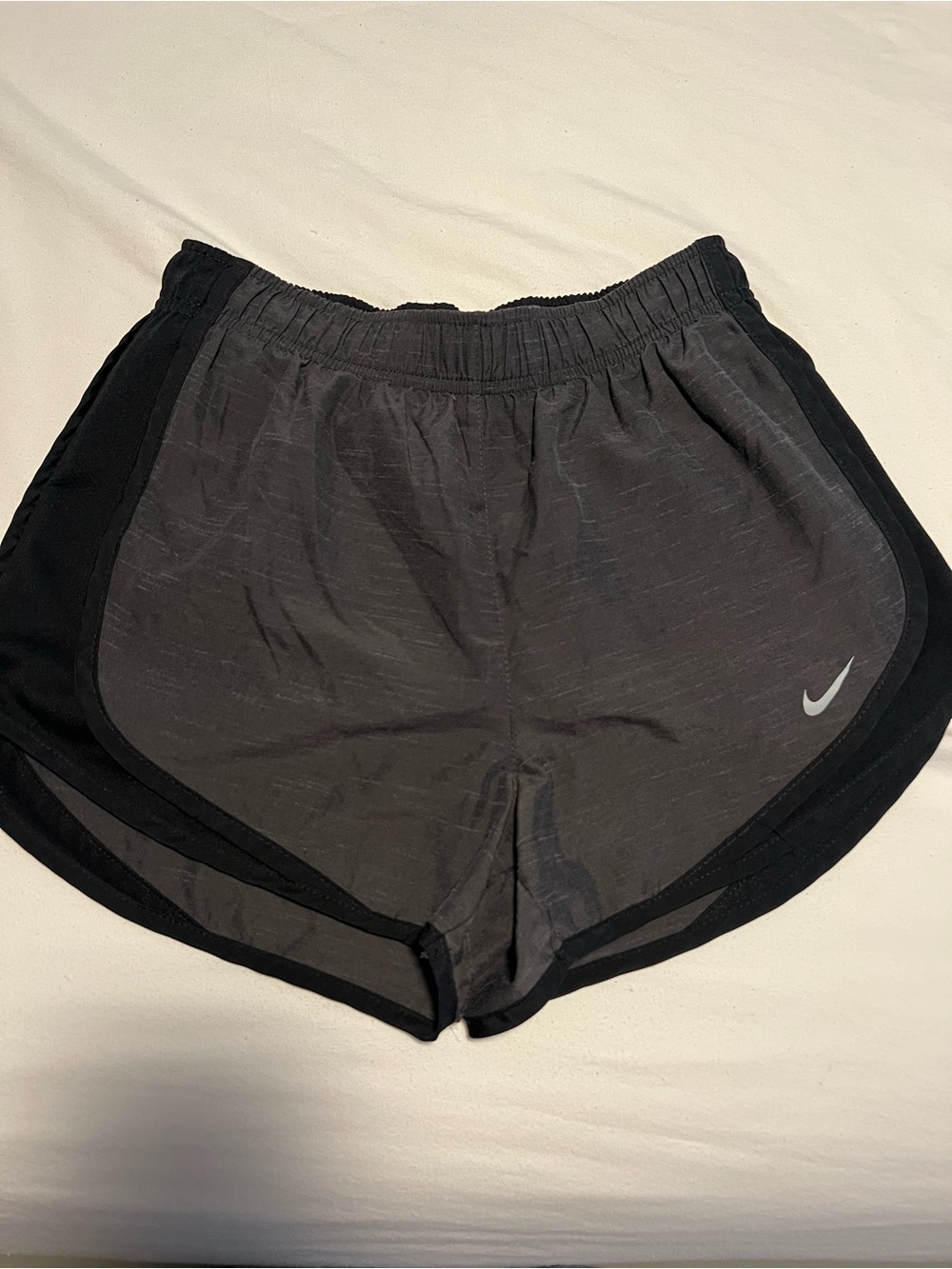 Nike Women's Black and Charcoal Athletic Shorts
